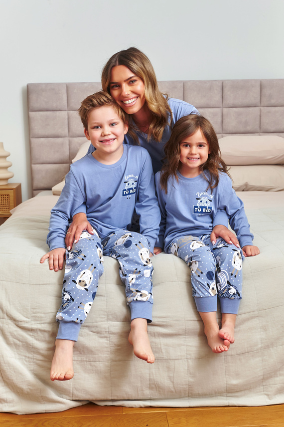 Doctor Nap 7348 – piżama dziecięca bawełniana, unisex, wzór owce