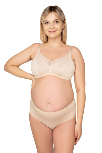 Miękki biustonosz do karmienia Allday Beige Momtobe beżowy 