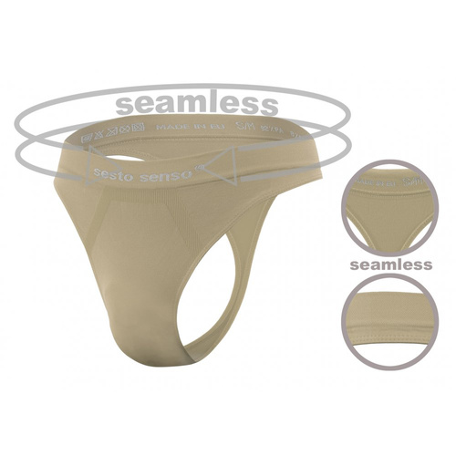 Stringi męskie bezszwowe CL13 Sesto Senso beżowy