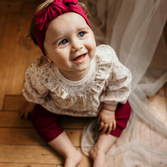 Legginsy bawełniane Bloom Eevi - bordo