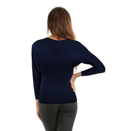 Bluzka damska kimono Andrea Sesto Senzo granatowy