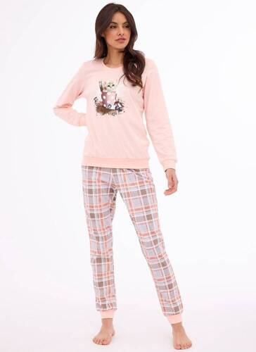 Piżama damska 671/375 Paint Cornette różowy