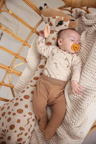 Body dzidziuś z długim rękawem "Giraffe" Makoma żyrafy