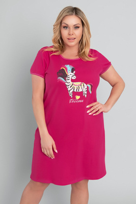 Koszula nocna damska Crazy Italian Fashion- karmazynowy