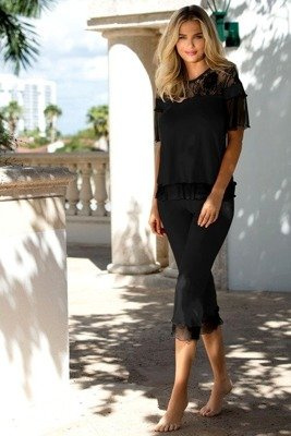 Manuela Piżama Damska DKaren - czarna