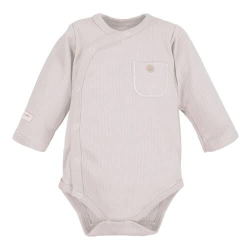 Body długi rękaw rozpinane z kieszonką "Simply Comfy" Ewa Klucze-  beżowy