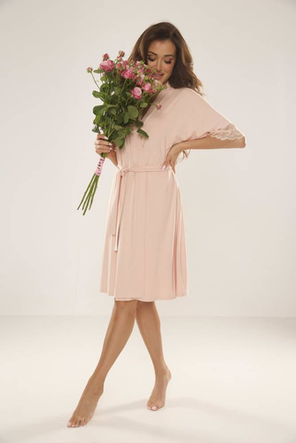 643 Noela Szlafrok damski De Lafense - beżowy