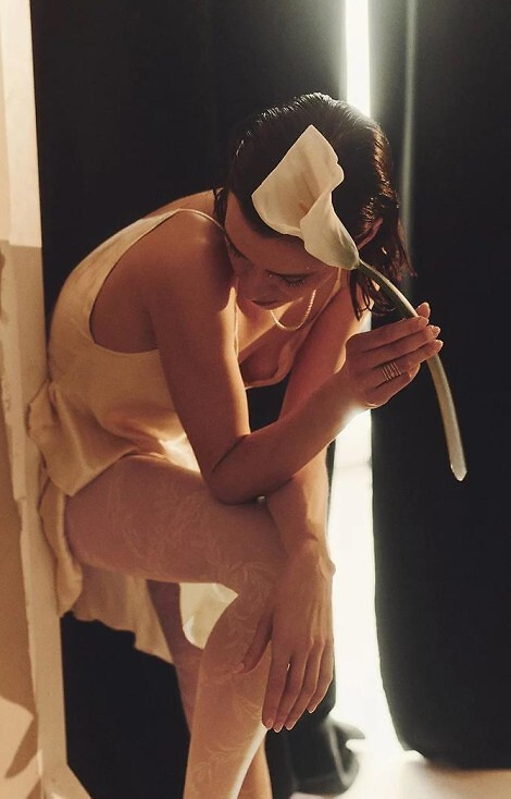 Floral Rajstopy 20 den Gabriella - ecru