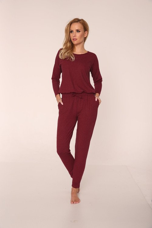 305 Paula Kombinezon Piżama Damska - bordo