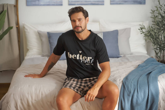 PMB.5342 Piżama Męska Doctor Nap - black