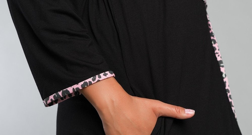 Szlafrok rękaw 3/4 Eila Bis Italian Fashion - panterka