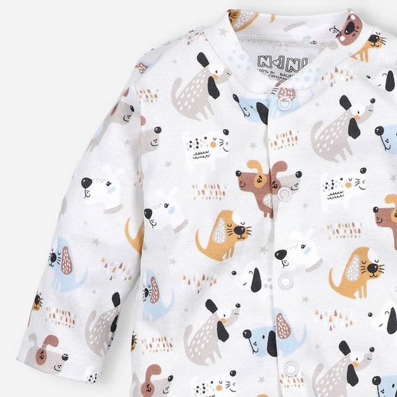 Pajacyk z bawełny organicznej Psiaki Nini druk