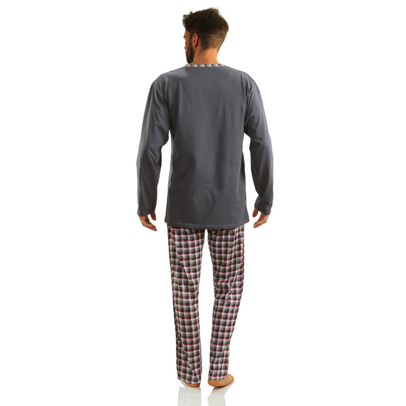 Bawełniana piżama męska Jasiek Sesto Senso - grafitowy