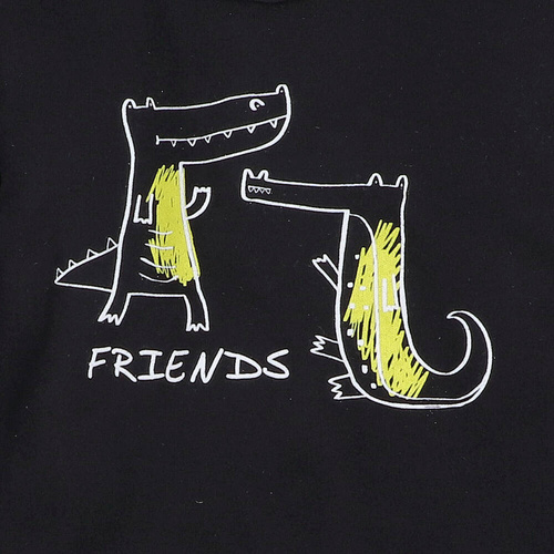 Bluzka z bawełny organicznej Crocodiles Nini czarny