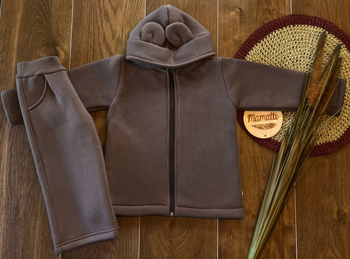 Dres dziecięcy Mamatti DH117 mus czekoladowy – bluza i spodnie