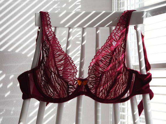 Biustonosz braletka 19122 Dots Mediolano bordowy