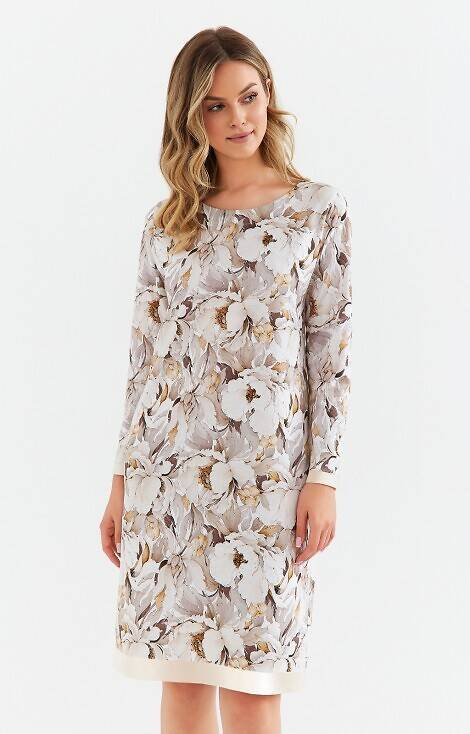 Koszula nocna z bawełny 423 Cana - kwiaty