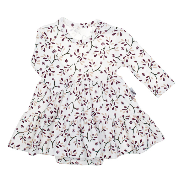 Sukienko-body Nicol Alisa 217159 – długi rękaw, bawełna, wzór kwiatowy