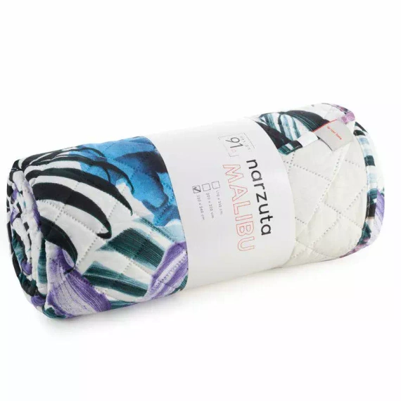 Narzuta dekoracyjna liście Malibu Design91 wrzosowy