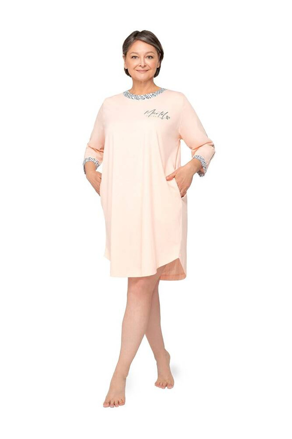 Koszula nocna damska Bogna 252 Laura II Martel brzoskwiniowy