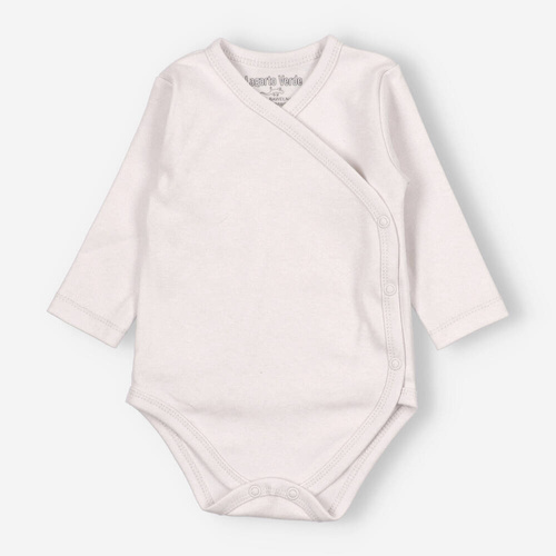 Komplet niemowlęcy z bawełny premium gładki Lagarto Verde - ecru