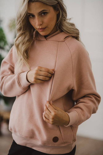 Bluza do karmienia Motherhood Milk&Love oversize pudrowy róż