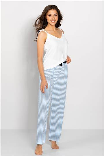 Piżama damska Erica Momenti Per Me white-baby blue