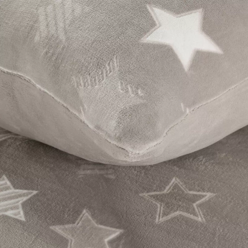 Pościel welurowa gwiazdki Flano 4 Eurofirany beżowy 