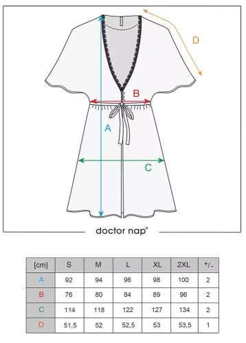Szlafrok damski 5102 Doctor Nap - black
