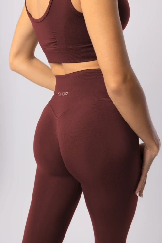 SPAIO Flex 2.0 – biustonosz sportowy seamless do aktywnego stylu burgund