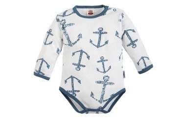 Body z długim rękawem "BLUE SEA"  Makoma biały