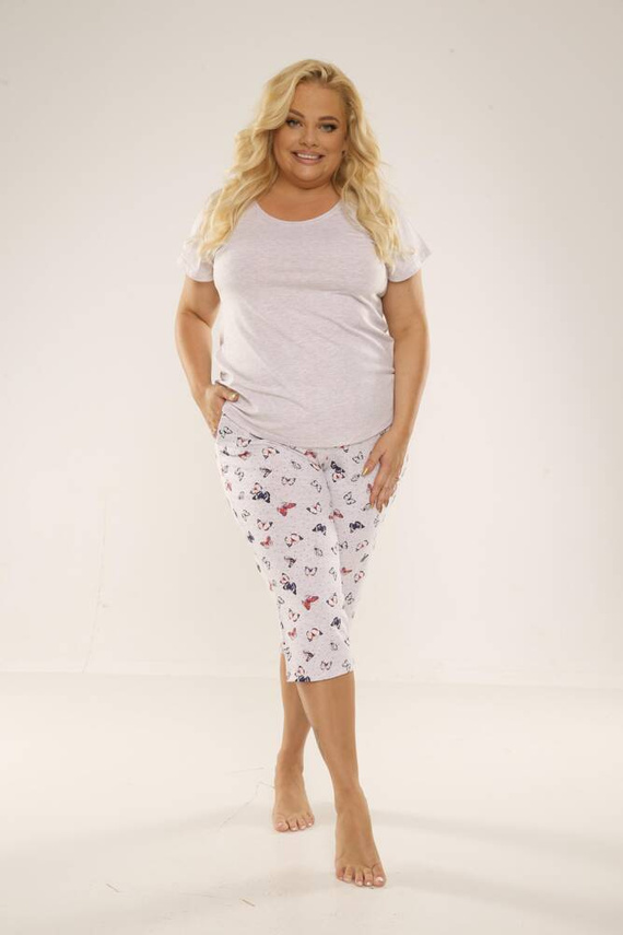 Piżama Damska 483 Mariposa Forex - beżowy melange