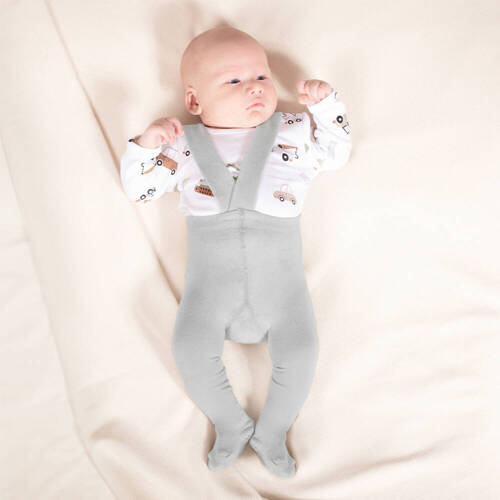 Rajstopy bambusowe z szelkami 141604 Nicol - popielaty