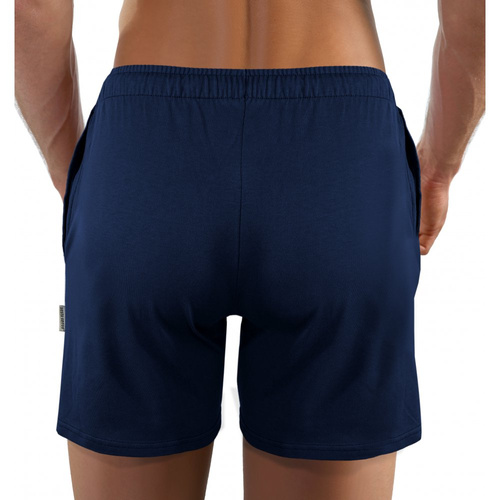 Spodnie piżamowe Milo 2 Sesto Senso gładkie granatowy