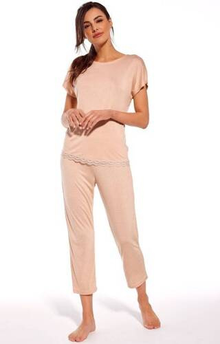 Piżama damska 624/292 Cynthia Cornette beżowy