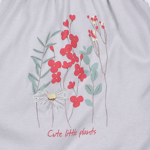 Śpiochy z bawełny organicznej Łąka Nini szary