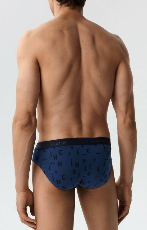 Slipy męskie 3MP-161 A'3 Atlantic- niebieski-granatowy