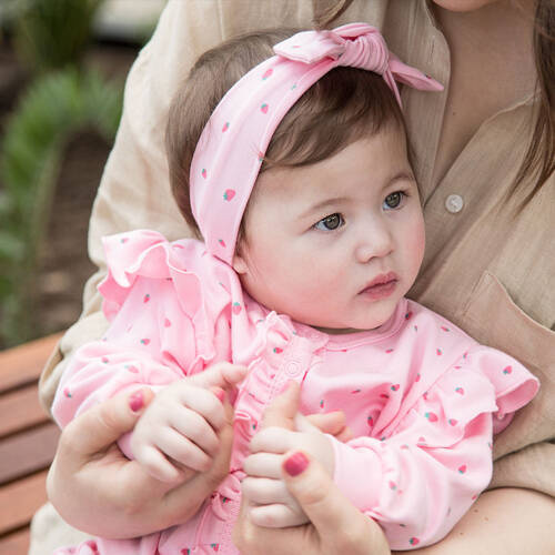 Opaska z kokardką Strawberry & Love Eevi- różowa