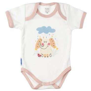 Body niemowlęce krótki rękaw Słoń na deszczu Martex beżowy
