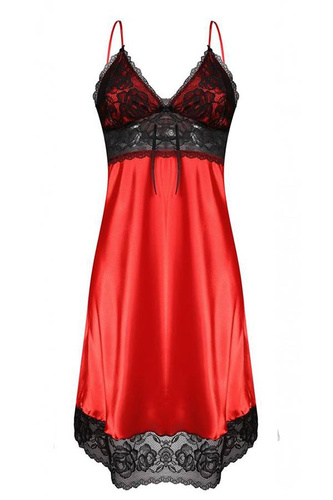 Agatha Halka satynowa koszulka damska DKaren - czerwona 