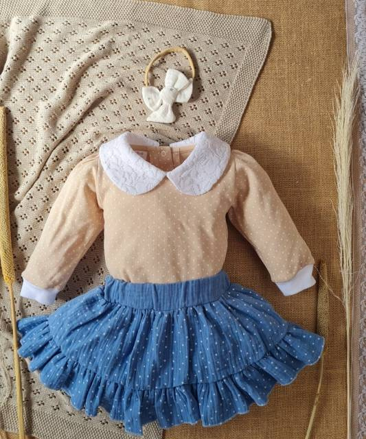 Body z długim rękawem Kołnierzyk 301K Sophie Marija