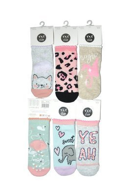 Skarpetki dziewczęce ABS SK-06C A'6   YO! mix kolor