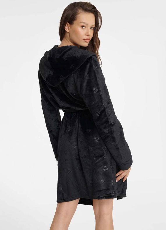 Szlafrok damski 41066 Glossy Henderson czarny