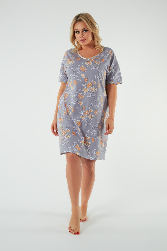 Koszula nocna damska z krótkim rękawem Kasos Italian Fashion - druk