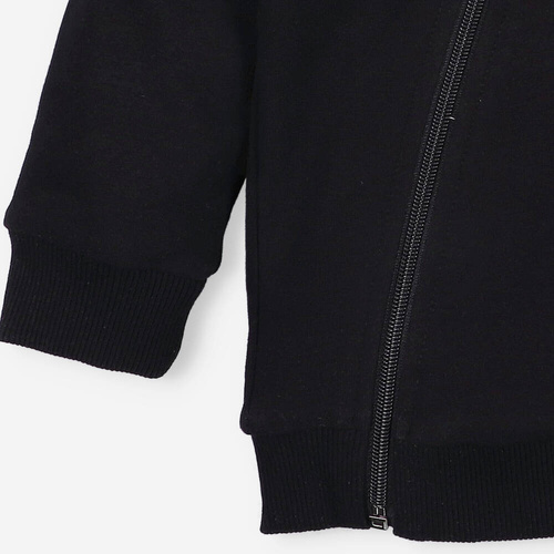 Bluza dresowa z kapturem z bawełny organicznej Alfabet Nini czarny