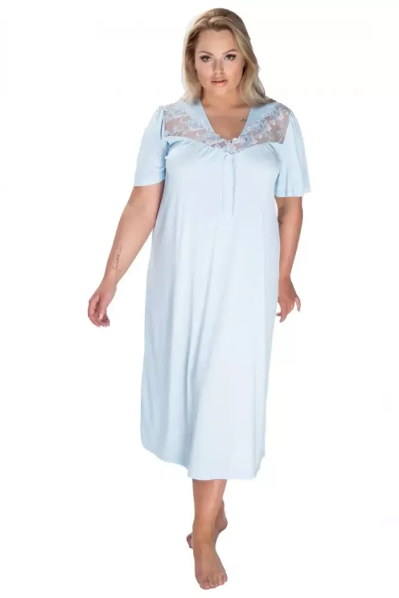 Koszula nocna damska 86584 Diana Summer Mewa niebieski