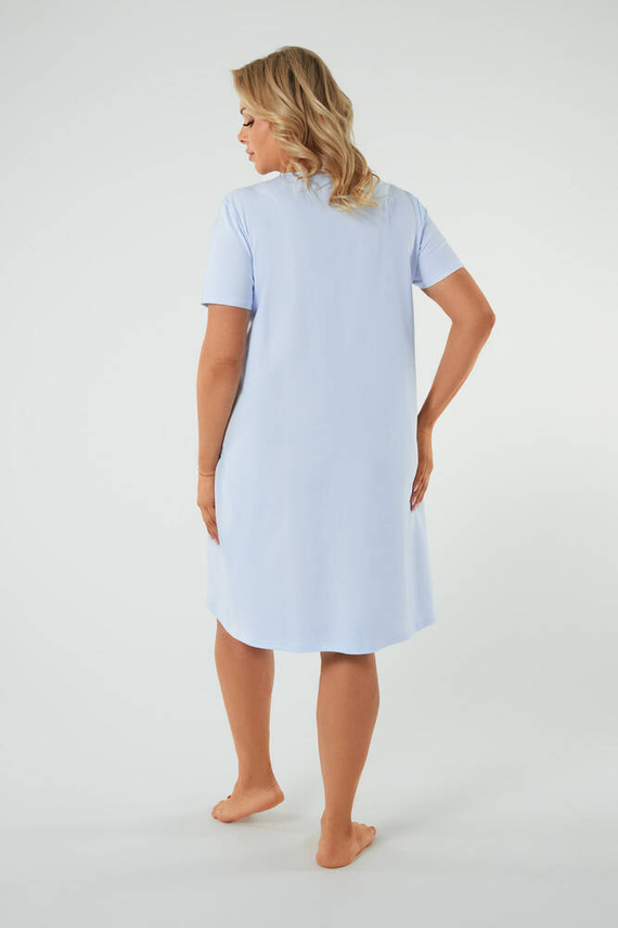 Rozpinana koszula nocna Lady Italian Fashion - niebieski