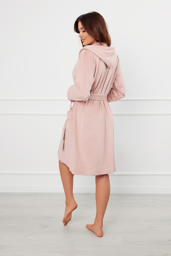 Szlafrok damski Akara Italian Fashion - róż pudrowy