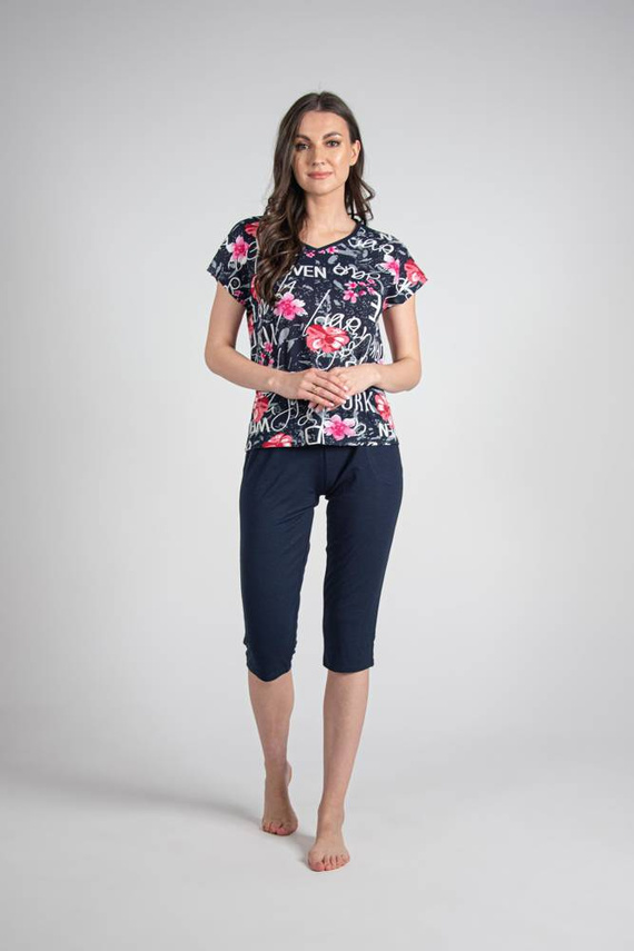 Piżama Damska 676 Soled Forex - czerwony