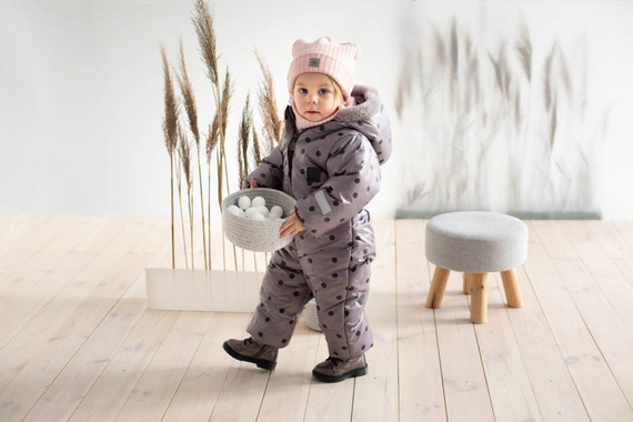 Kombinezon zimowy bez stópek Winter Pinokio - grafit